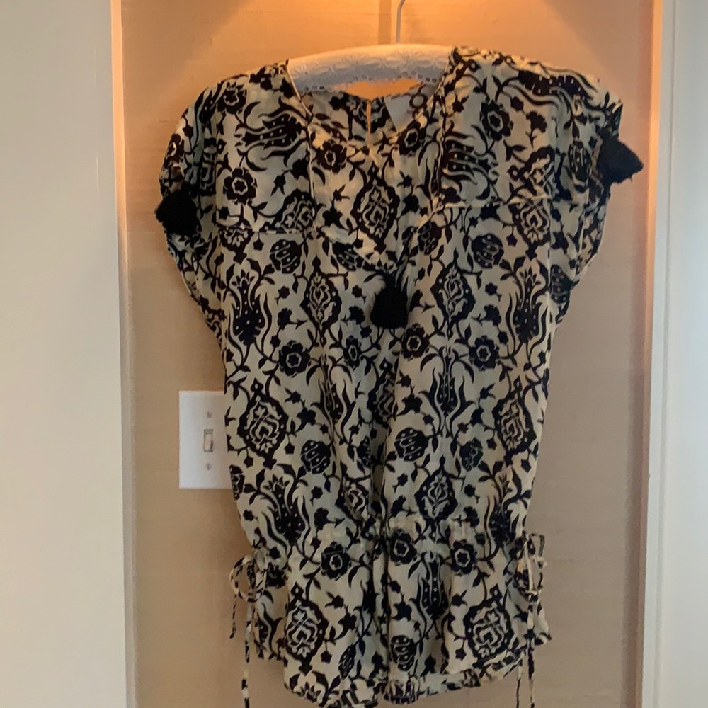 Figue silk draw string tie top